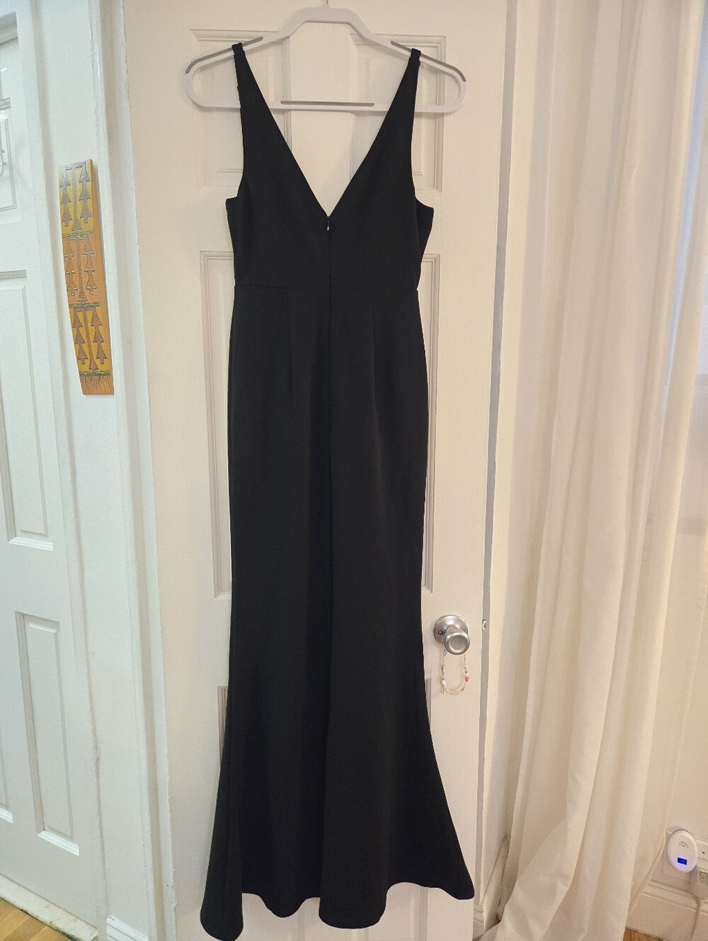 LULUS Melora Black Sleeveless V-Neck Maxi Evening Dress Gown Small - Picture 6 of 9